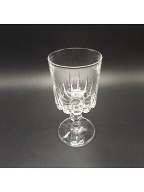 Vintage Crystal Wine Goblet Elegant Cut Glass Stemware